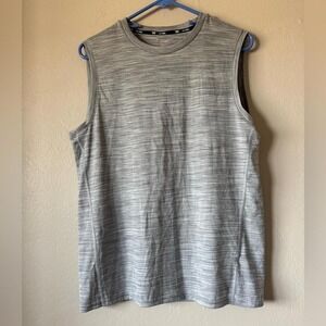 Tek Gear Men's Gray Striped Tank Top
